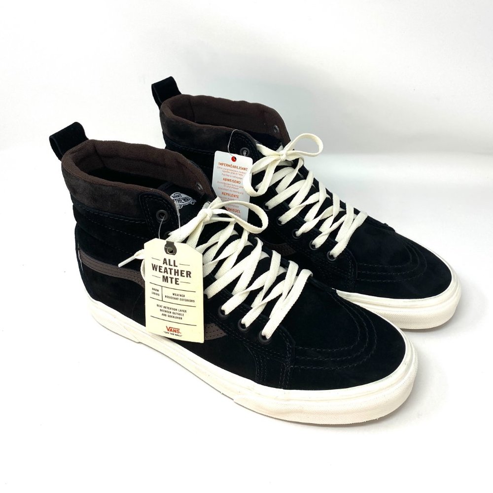 VANS Sk8-Hi MTE Boots Suede Black Brown High Top Winter Shoes Women VN0A4BV7V3Z1 - Picture 5 of 9